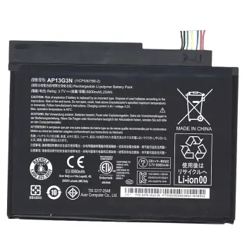 Аккумуляторная батарея для планшета Acer AP13G3N Iconia Tab W3-810 3.7V Black 6800mAh Orig