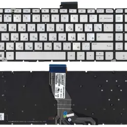 Клавіатура для ноутбука HP Pavilion (15-ab) Silver с подсветкой (Light), (No Frame) RU