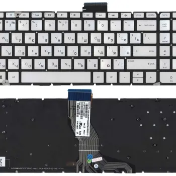 Клавіатура для ноутбука HP Pavilion (15-ab) Silver с подсветкой (Light), (No Frame) RU