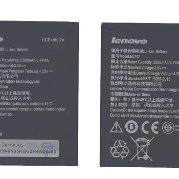 Акумуляторна батарея для Lenovo BL242 A6010 K3 3.8V Black 2300mAh 8.74Wh