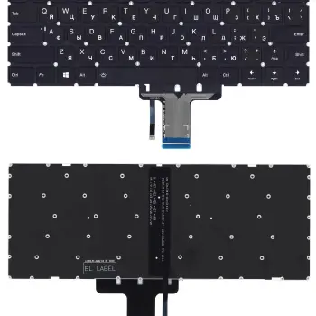 Клавиатура для ноутбука Lenovo Yoga (710-14IKB) Black с подсветкой (Light) (No Frame) RU
