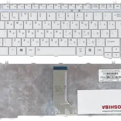 Клавиатура для ноутбука Toshiba Satellite U500, U505, U400, U405, A600, T130, T135, Portege M800, M900, White, RU (вертикальный энтер)