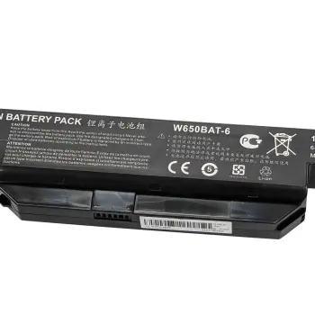 Аккумуляторная батарея для ноутбука DNS W650BAT-6 Clevo W650 11.1V Black 4400mAh OEM