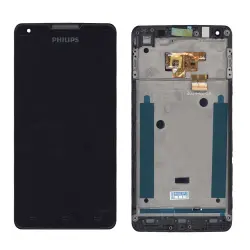 Матриця с тачскріном (модуль) для Philips Xenium W6610 чорний с рамкой