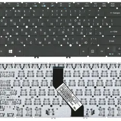 Клавіатура для ноутбука Acer Aspire V5-431, V5-431G, V5-431P, V5-431PG, V5-471, V5-471G, V5-471P с подсветкой (Light), Black, (No Frame) RU