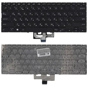 Клавіатура для ноутбука Asus ZenBook UX433FA с подсветкой (Light), Blue, (No Frame) RU