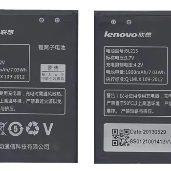 Аккумуляторная батарея для смартфона Lenovo BL213 MA388 3.7V Black 1900mAh 7.03Wh
