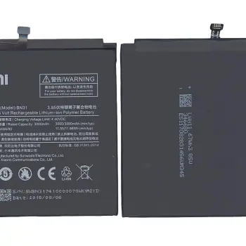 Аккумуляторная батарея для смартфона Xiaomi BN31 5X, MDE6 3.85V 3000mAh 11.55Wh