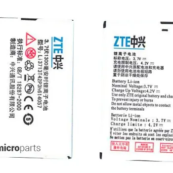 Акумуляторна батарея для смартфону ZTE Li3713T42P3h614057 F165 3.7V White 1300mAh 4.44Wh