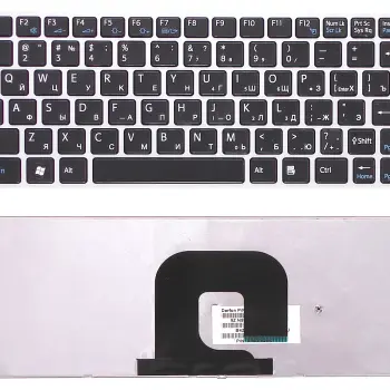Клавиатура для Sony Vaio (VPC-YA, VPC-YB) Black, (Silver Frame), RU
