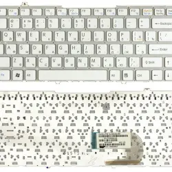 Клавіатура для ноутбука Sony Vaio (VGN-FW) White, (No Frame) RU