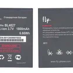 Акумуляторна батарея для смартфону Fly BL4027 IQ4410 Phoenix 3.7V Black 1800mAh 6.66Wh