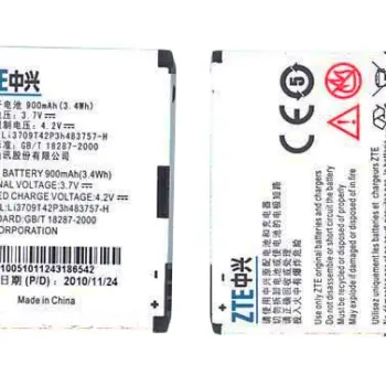 Акумуляторна батарея для смартфону ZTE Li3710T42P3h483757 E810 3.7V White 900mAh 3.33Wh