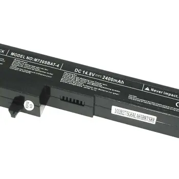 Аккумуляторная батарея для ноутбука Clevo M720SBAT-4 M72 14.8V Black 2400mAh OEM