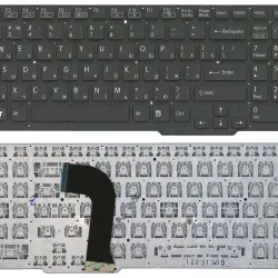 Клавіатура для ноутбука Sony Vaio (SVS15) с подсветкой (Light), Black, (No Frame) RU (горизонтальный ентер)
