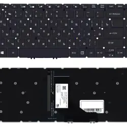 Клавіатура для ноутбука Acer Aspire (A514-52) Black, с подсветкой (Light), RU