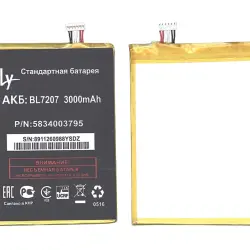 Акумуляторна батарея для смартфону Fly BL7207 IQ4511 Tornado One Octa Black 3.7V 3000mAh 11.1Wh
