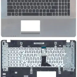 Клавиатура для ноутбука Asus (X750LN) Black, (Silver TopCase), RU