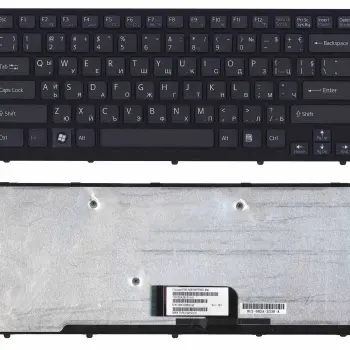 Клавіатура для ноутбука Sony Vaio (VPC-CW, VPCCW) Black, (Black Frame) RU