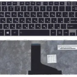 Клавиатура для ноутбука Toshiba Satellite (C840, C840D, C845, C845D, L800, L830, L835, L840, L840D, L845, L845D, M840, M845, P840, P840T, P845, P845T) Black, (Gray Frame) RU