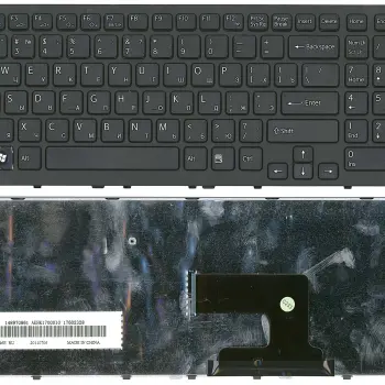 Клавіатура для ноутбука Sony Vaio (VPC-EH, VPCEH) Black, (Black Frame) RU