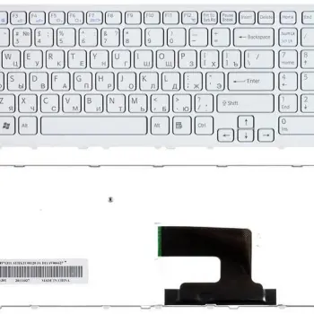 Клавіатура для ноутбука Sony Vaio (VPC-EH, VPCEH) White, (White Frame) RU