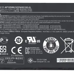 Акумуляторна батарея для планшета Acer AP12D8K Iconia Tab W510 3.7V Black 7300mAh Orig