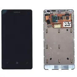 Матриця с тачскріном (модуль) для Nokia Lumia 800 (с рамкой) чорний