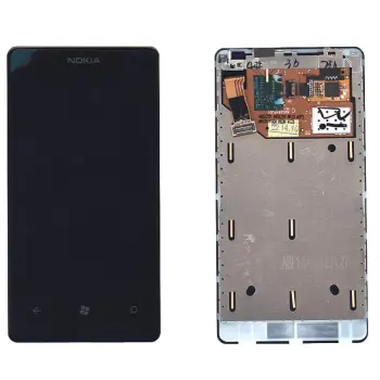 Матриця с тачскріном (модуль) для Nokia Lumia 800 (с рамкой) чорний