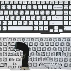 Клавіатура для ноутбука Sony Vaio (SVS15) с подсветкой (Light), Silver, (No Frame) RU