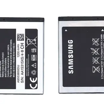 Аккумуляторная батарея для смартфона Samsung AB553850DU DuoS SGH-D880 3.7V Silver 1200mAh 4.44Wh