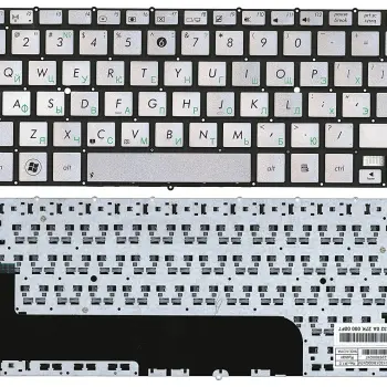 Клавиатура для ноутбука Asus Zenbook (UX21A, UX21E) Silver, (No Frame) RU