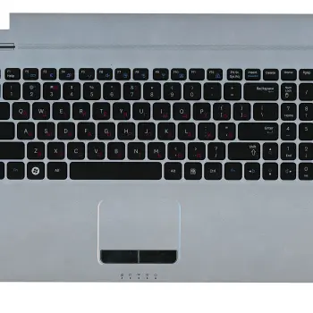Клавиатура для ноутбука Samsung (Q530) Black, (Silver TopCase), RU
