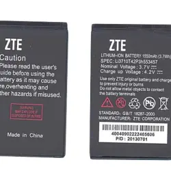 Акумуляторна батарея для смартфону ZTE Li3710T42P3h553457 D930 Cricket 3.7V Black 1550mAh 3.7Wh