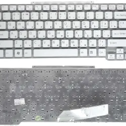 Клавіатура для ноутбука Sony Vaio (VGN-SR) White, (No Frame) RU