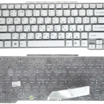 Клавиатура для ноутбука Sony Vaio (VGN-SR) White, (No Frame) RU