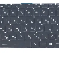 Клавиатура для ноутбука MSI (GS60 GS70 GE62 GE72 GT72 MS-16J1 MS-16J2 MS-1781) с подсветкой (Light), Black, No Frame RU