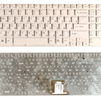 Клавиатура для ноутбука Sony Vaio (VPC-CB, VPCCB, VPCCB3S1R, VPCCB2S1R) White, (No Frame), RU