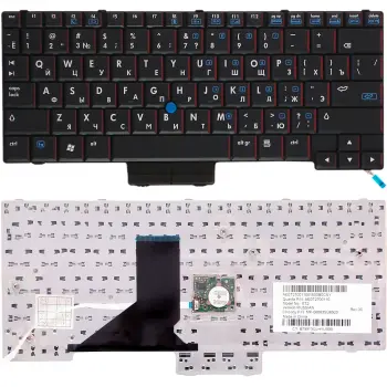 Клавіатура для ноутбука HP Compaq 2510p, Elitebook 2530p с указателем (Point Stick) Black, RU
