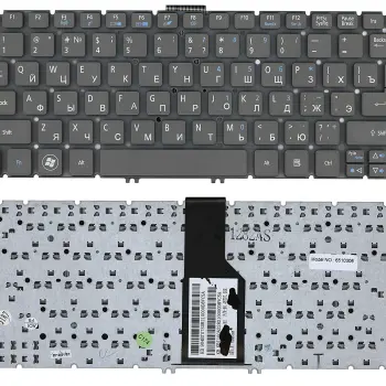Клавіатура для ноутбука Acer Aspire S3, S5 Gray, (No Frame) RU
