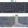 Клавиатура для ноутбука Toshiba Satellite P870, P870D, P875, P875D с подсветкой (Light), Black, (Gray Frame) RU 1