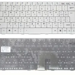 Клавиатура для ноутбука Asus (U3, F6, F9) White, RU (вертикальный энтер)