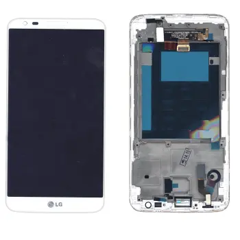 Матрица с тачскрином (модуль) для LG G2 D801 белый с рамкой