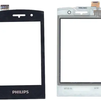 Тачскрін (Сенсорне скло) для смартфону Philips Xenium W727 чорний