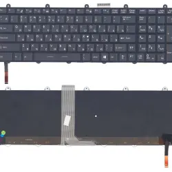 Клавиатура для ноутбука MSI (GE60, GE70, GT60, GP60, GT70, GP70) с подсветкой (Light) Black, (Black Frame) RU