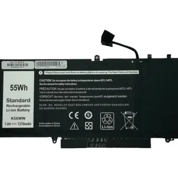 Акумуляторна батарея для ноутбука Dell K5XWW Latitude 12 5289 7.6V Black 7270mAh OEM