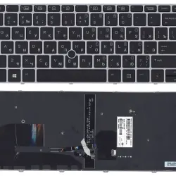 Клавіатура для ноутбука HP Elitebook (745 G3) Black с указателем (Point Stick), (Gray Frame) RU