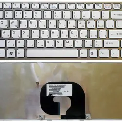 Клавіатура для ноутбука Sony Vaio (VPC-Y) White, (Silver Frame) RU