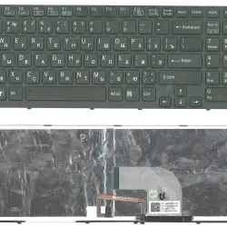 Клавиатура для ноутбука Sony Vaio (SVE17) Black, с подсветкой (Light), (Black Frame) RU