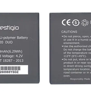 Акумуляторна батарея для смартфону Prestigio PAP4020 4020 Multiphone 3.7V Black 1700mAh 6.29Wh